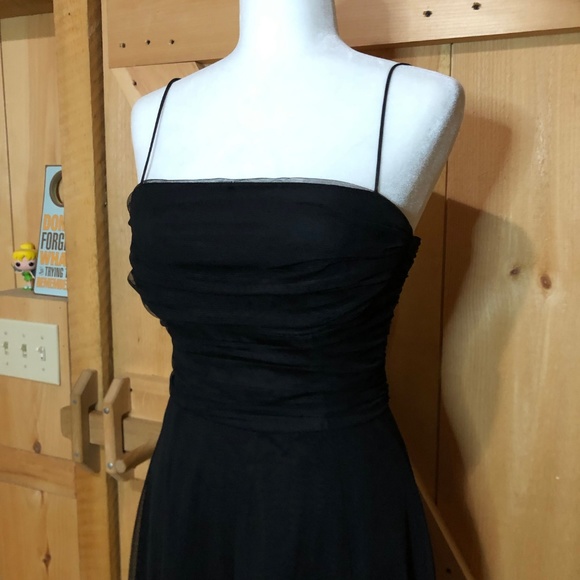 eliza j | black and white tulle embroidered dress - Picture 2 of 7